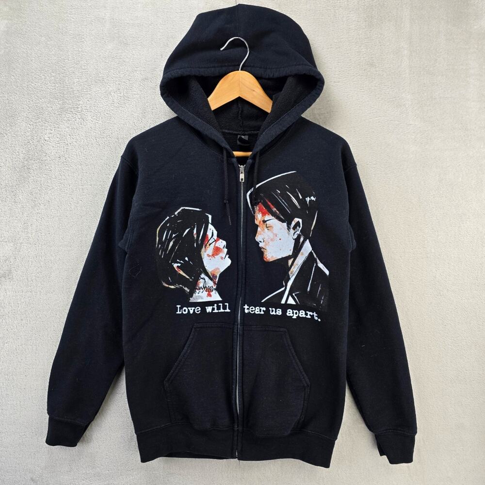 My Chemical Romance Love Will Tear Us Apart Full Zip Hoodie Adult Small Black